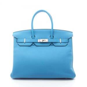 Hermes Birkin 35 Handbag, Leather, Togo Women's, Blue, 071859CK